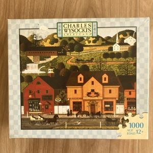 Charles Wysocki “Pinch Penny Square” 1000 piece puzzle (❗️4 pieces missing❗️)